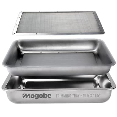 Mogobe Trim Tray, Made of Stainless Steel with Detachable 150 Micron Screen, Size in 15.5" x 11.5"