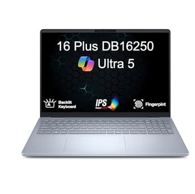 Dell 16 Plus DB16250 AI Powered Laptop 16.0" IPS WQXGA Display (Intel Ultra 5-226v, 16GB LPDDR5X, 512GB M.2 PCIe SSD, Intel Arc, Backlit KB, Fingerprint, Thunderbolt 4, WiFi 7, Webcam, Win 11 Pro)