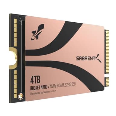 SABRENT Rocket 2242 4TB NVMe SSD, PCIe 4.0 x4 M.2 2242 Internal Solid State Drive, TLC NAND, Up to 7300MB/s Read & 6400MB/s Write, Compact SSD for Laptops, Mini PCs & Handheld Devices (SB-2742-4TB)