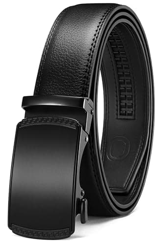 CHAOREN Mens Belt Leather Ratchet Belt - Customizable Fit, Effortless Style (35mm)