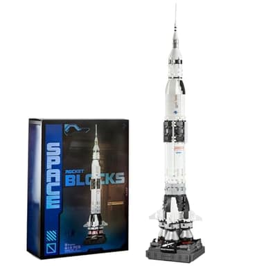APENGBAOL Saturn V Space Rocket and Vehicles Building Blocks Set,613 Precision Space Shuttle Building Block Toys for Kids .Gifts for Adults