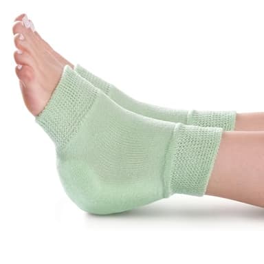 Medline Knit Heel and Elbow Protection, For Pressure and Friction Sores, Lightweight Knit Elastic, Medical Foot Care Heel Protector, Elbow Pad, Machine Washable, Green, One Pair, One Size Fits Most