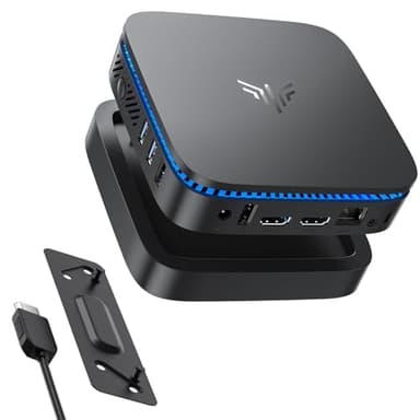 KAMRUI AK1PLUS Mini PC, 8GB DDR4 256GB M.2 SSD, Mini Desktop Computer with 4 USB-A, 2 HDMI, Ethernet