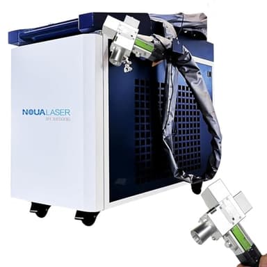 Double wobble Laser Cleaning Machine for Metal, 1200W Handheld Fiber Laser Rust/Paint/Oxide Removal Machine with 30mm Cleaning Width & 10 Cleaning Modes, Continuous 24-hour Laser Cleaner Machine, 220V