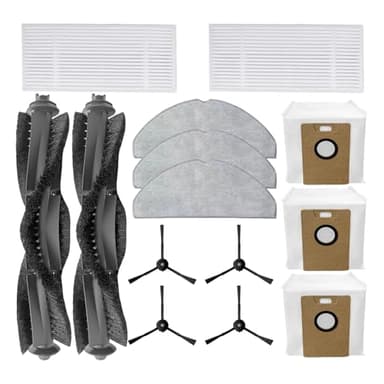 MENGLGUOJI Accessories Kits for Tapo RV30 Max Plus / RV30 Max / RV20 Max Plus/RV20 Max Robot Vacuum,Parts Include 2 Main Brushes 4 Side Brushes 3 Mop Pads 3 Filters 3 Dust Bags Attachments