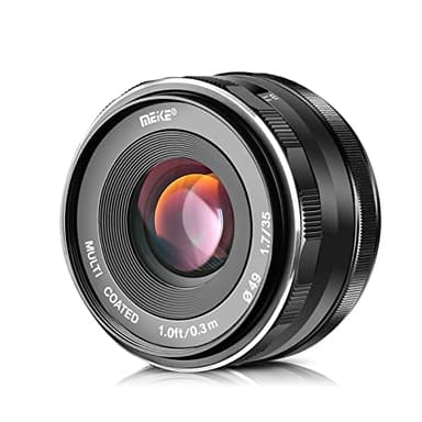 Meike 35mm F1.7 Large Aperture Manual Focus Prime Fixed Lens APS-C Compatible with Sony E-Mount Mirrorless Cameras NEX 3 3N NEX 5R NEX 6 7 A6600 A6400 A5000 A5100 A6000 A6100 A6300 A6500 A6700