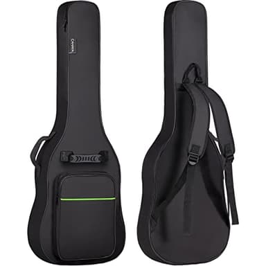 CAHAYA Electric Guitar Bag Gig Bag Case 0.3in Thick Padding Backpack Soft Electric Guitar Case Green CY0293