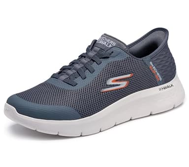 Skechers Men's Go Walk Flex Hands Up Hands Free Slip-Ins Sneaker, Gray, 12 Narrow