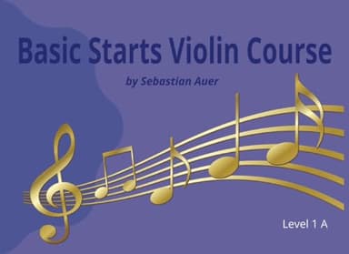Basic Starts Violin Course Book 1A: Beginning violin for young beginners | Large Print beginning violin for kids | Violin primer book 1 A | Wide Staff ... Position Violin Songs for young beginners