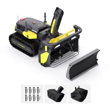 YARBO Snow Blower Robot, 24/7 Autonomous 2-Stage Robotic Snowblower Cordless with Plow Blade, Snow Blower Module Cover, Yarbo Core Cover, Shear Pins and Cotter Pins (8 Sets)