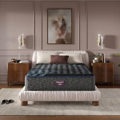 Beautyrest World Class Level Four Medium 15" Mattress - King Size - Durable Support, Pressure Relief, Cooling, Motion Separation; CertiPUR-US, 100 Night Sleep Trial and 10 Year Warranty