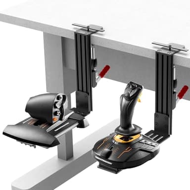 2 Pack Desk Mount Hotas Mount Joystick Mount Compatible With Logitech X52/X52 Pro/X56/X56 Rhino Hotas, Thrustmaster T. Flight Hotas/A-10C Warthog/T.16000M FCS/TCA Airbus Joystick/Winwing Orion