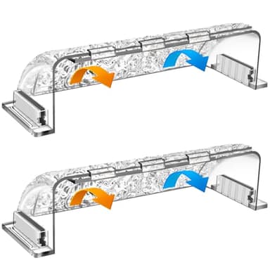 Magnetic Air & Heat Deflectors, 9”-15.5” Adjustable Vent Deflector for Sidewall, Ceiling Registers and Floor Vents (2 Pack)