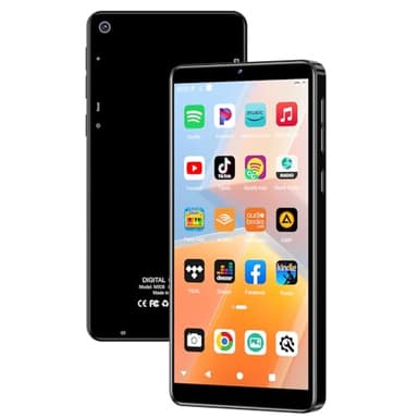 MP3 Player with Bluetooth and WiFi, 5.5-inch high-Definition Touchscreen with Front and Rear Cameras, MP3&mp4 Player pre Installed with Spotify, Amazon Music Player, Black