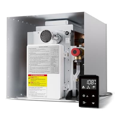 ORBEK ORBEK 60,000 BTU RV Tankless Water Heater, Ideal for RV Families & Campers, Propane Gas On-Demand Instant Hot Water Heater, 12V DC, CSA Certified, with Remote Control, Compatible with All RVs
