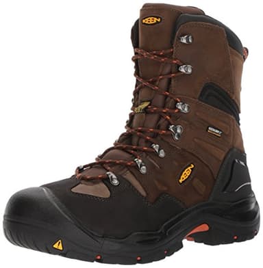 KEEN Utility Men's Coburg 8" Steel Toe Waterproof Work Shoe, Cascade Brown/Brindle, 9.5 Medium US