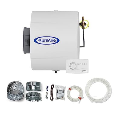 AprilAire 600M 17-gal. Whole-House Large Bypass Evaporative Humidifier with Manual Control for up to 5,000 sq. ft. + AprilAire Model 5843 Humidifier Installation Kit