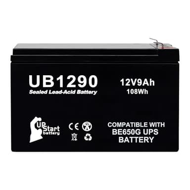 2-Pack 12V 9Ah UPS for APC 1500 Battery Replacement - Compatible with APC Back-UPS Pro 1500 Batteries, BX1500M BR1500G BX1500G SUA1500RM2U APCRBC124 1500S RBC124 Surge Protector Backup, 12 Volt 9 Amp