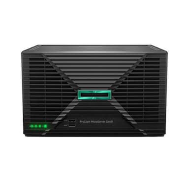 Hewlett Packard Enterprise ProLiant MicroServer Gen11 Tower Server, Intel Xeon E-2434 Processor, 32GB Memory, 4TB HDD Storage, External 180W US Power Supply (HPE Smart Choice P74440-005)
