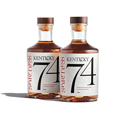 Kentucky 74 Non-Alcoholic Bourbon Whiskey, Award-Winning Alcohol-Free Spirit for Cocktails, 700ml Bottle (2-Pack)