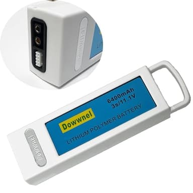 Dowwnel 6400mAh 3S 11.1V Drone Battery Compatible with Yuneec Q500 Replacement Battery High Capacity LiPo Compatible with Yuneec Q500, Q500+, Q500 4K, Drone Quadcopter