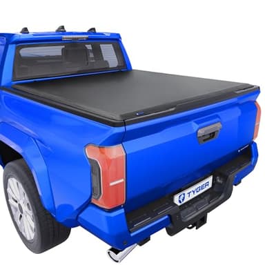 Tyger Auto T1 Soft Roll-up Truck Bed Tonneau Cover Compatible with 2024-2026 Toyota Tacoma (Only Fits Models with Factory Deck Rail System) | 5' (60") Bed | TG-BC1T9204