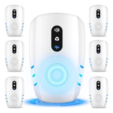 2025 Upgraded Ultrasonic Pest Repellent Indoor Insect Repeller, Pest Control, Repellent Roach, Mouse, Bugs, Mosquito, Mice, Spider, Ant, Rodent Repellent Ultrasonic Plug in, 3 Mode Switching, 6 Packs