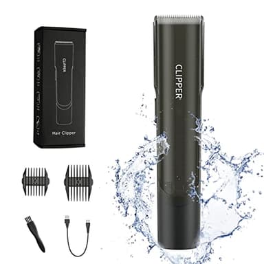 Favrison Hair Clippers for Men, Automatic Vacuum Professional Cordless Hair Clippers, Waterproof & USB Rechargeable Hair Cutting Kit Hair Trimmer with Magnetic Storage Bin