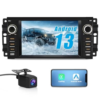 AWESAFE 5GWiFi Android 13 Car Radio for Dodge RAM 1500 2500 3500 2009 2010 2011 2012, Touch Screen Ram 1500 Radio with Wireless CarPlay/Android Auto/GPS/HD Backup Camera [2GB+32GB]