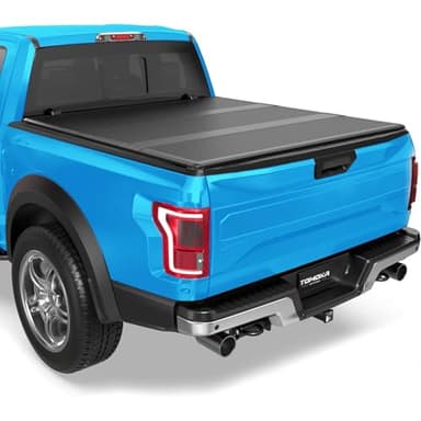 TOMOKA 5FT Hard Folding Truck Bed Tonneau Cover Compatible with 2019-2026 Ford Ranger | 5' (61") Bed | Tri-Fold Style | Theftproof | Solid Fiberglass | Waterproof | Not fit Cargo Management Rails