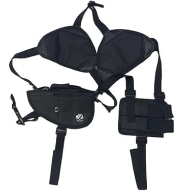 S.A. Self Defense Shoulder Holster for Byrna CL, Byrna SD & Byrna LE – Adjustable Left/Right Handed Rig | Fits with Dot Sight or Laser | Holds 2 Mags + 1 CO₂