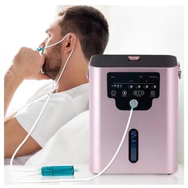 FXNFXLA Hydrogen Inhalation Machine, HO-Separated 1800ml/min (1200 H+600 O) Dual-Port Inhaler, 99.996% High Purity H2 Generator, SPE/PEM Technology, for Home