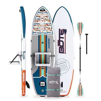 BOTE EasyRider Aero Inflatable Stand Up Paddle Board MAGNEPod Blow Up Hybrid iSUP Convertible Seat Included Adults Kids Family Friendly Multiple Sizes