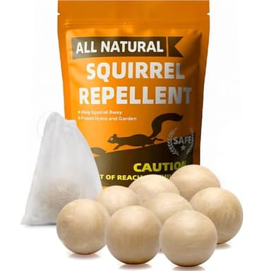 AJOQFKTD Squirrel Repellent Outdoor, Squirrel Deterrent for Garden, Chipmunk Repellent Outdoor, Squirrel Away, Squirrel Repellent for Attic/Trees/Yard,People/Pet/Plant Friendly-8Packs