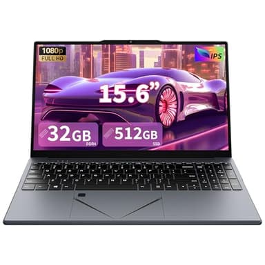 AocBook 15.6" Laptop, Ryzen 5 3500U (Up to 3.7GHz) Quad-Core Processor, 32GB DDR4 RAM, 512GB NVMe SSD, Portable Notebook with Adjustable Touchpad, Privacy Webcam Switch-Grey (32GB DDR4 | 512GB SSD)