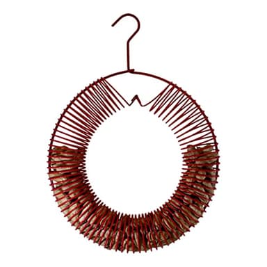 Songbird Essentials Whole Peanut Red Wreath Feeder for Squirrels and Blue Jays