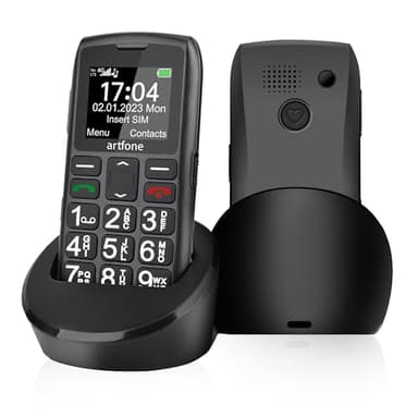 artfone C1+ 4G Unlocked Volte Big Button Cell Phone for Seniors, Basic Mobile Phone for The Elderly with SOS Button,Loud Volume,Speed Dial,Photo Contact,Charging Dock,1800mAh Battery