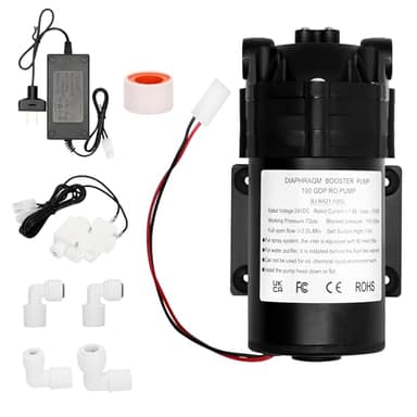 2025 Upgraded Betollo 6800 Booster Pump Kit, Suitable for Household Reverse Osmosis Water Filtration System Standards or Manifolds up to 100 GPD,Bring a High-Voltage Switch
