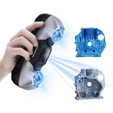 Revopoint MetroY 3D Scanner for 3D Printing, Up to 0.01 mm Precision, 30+15+1 Industrial Blue Laser Handheld Scanner, Streaming Screen Sharing, for Industrial 3D Modeling & Measurement