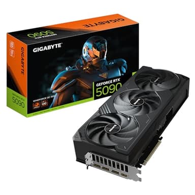 Gigabyte GeForce RTX 5090 WINDFORCE OC 32G Graphics Card - 32GB GDDR7, 512 Bits, PCI-E 5.0, 2467MHz Core Frequency, 3 x DP 2.1a, 1x HDMI 2.1b, NVIDIA DLSS 4, GV-N5090WF3OC-32GD