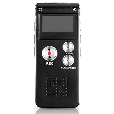 Tellegloww Ghost Hunting Equipment Paranormal Equipment for Ghost Hunting Digital EVP Voice Activated Recorder Rechargeable Recorder Device with Microphone, 8GB(Black)