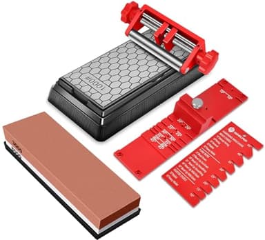 Chisel Sharpening Jig, Wood Honing Guide for Chisels and Planes Width 0.1" to 2.8" with Sharpening Angle Fixture, Angle Gauge from 10° to 45°(With 2 Sharpening Stones)