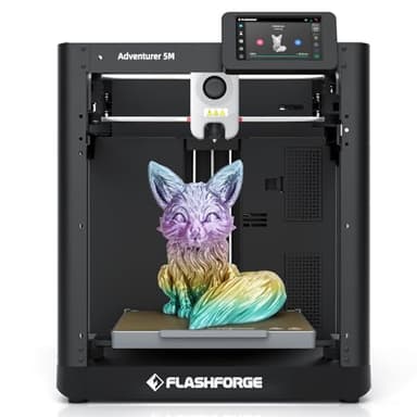 FLASHFORGE Adventurer 5M 3D Printer,600mm/s Max High-Speed FDM 3D Printers with Fully Auto Leveling, 280°C Direct Extruder with Quick Detachable Nozzle, Effective Cooling, Core XY Structure