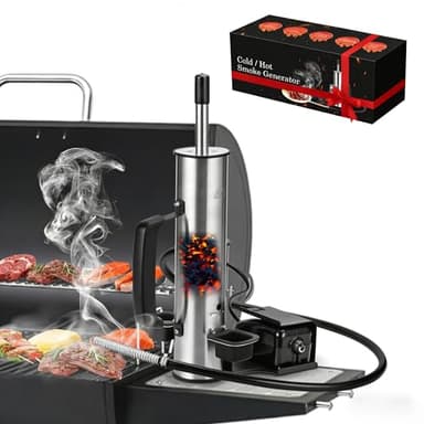 2026 Portable Electric Smoke Generator, Adjustable Smoke Control & Fits 99% Pellet Smokers & Grills, Cold/Hot Smoking Modes for Meats, Salmon & Cheeses – Great Gift Idea for Smoke Lovers