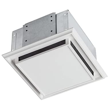 Broan-Nutone 682 Duct-Free Ventilation Fan, White Square Ceiling or Wall Exhaust Fan with Plastic Grille