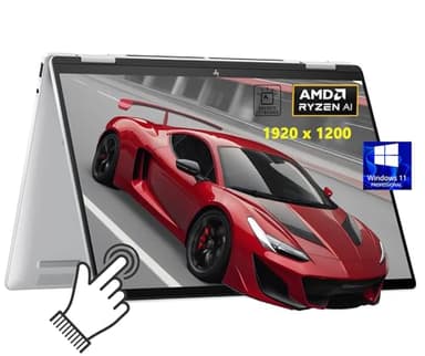HP Envy X360 Laptop 2 in 1 14” 2K IPS Touchscreen AI Laptops, AMD Ryzen 12 Cores Processor, 16GB RAM 1TB PCIe SSD, Backlit Keyboard, WiFi 6E, Win11 Prow/BWE Accessories