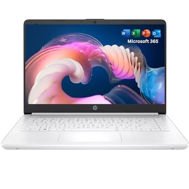 HP 16GB RAM Laptop with Free Microsoft 365 | 1.2TB Storage (256GB Hard Drive and 1TB Cloud) | Intel 4-Core | Windows 11 | Lightweight Design | Slim & Powerful | No Earbuds