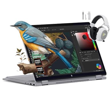HP 2025 New Envy x360 2-in-1 Laptop, OmniBook X Flip 16" Touchscreen 2K IPS Display, AMD Ryzen AI 5 340, 16GB LPDDR5X RAM, 512GB Gen 4 SSD, Copilot AI, WiFi 6E, w/Mytrix Accessory, Win 11 Home