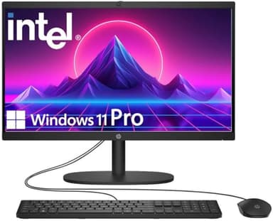 HP 2025 22" FHD All-in-One Desktop Computer • The New Version for Everyday Use • Latest 13th Gen Intel Quad-Core CPU • 16GB DDR5 • 128GB Storage • HDMI • Type-C • Wi-Fi • HD Webcam • Win11 Pro • Black