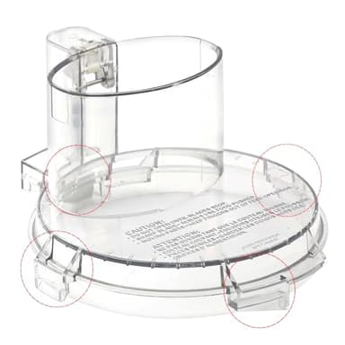 DFP-14 Food Processor Work Bowl Cover DFP-14NWBCT1 for Cuisinart Food Processor Replacement Parts Fits DLC-005AGTXT1 4 Locking Tabs